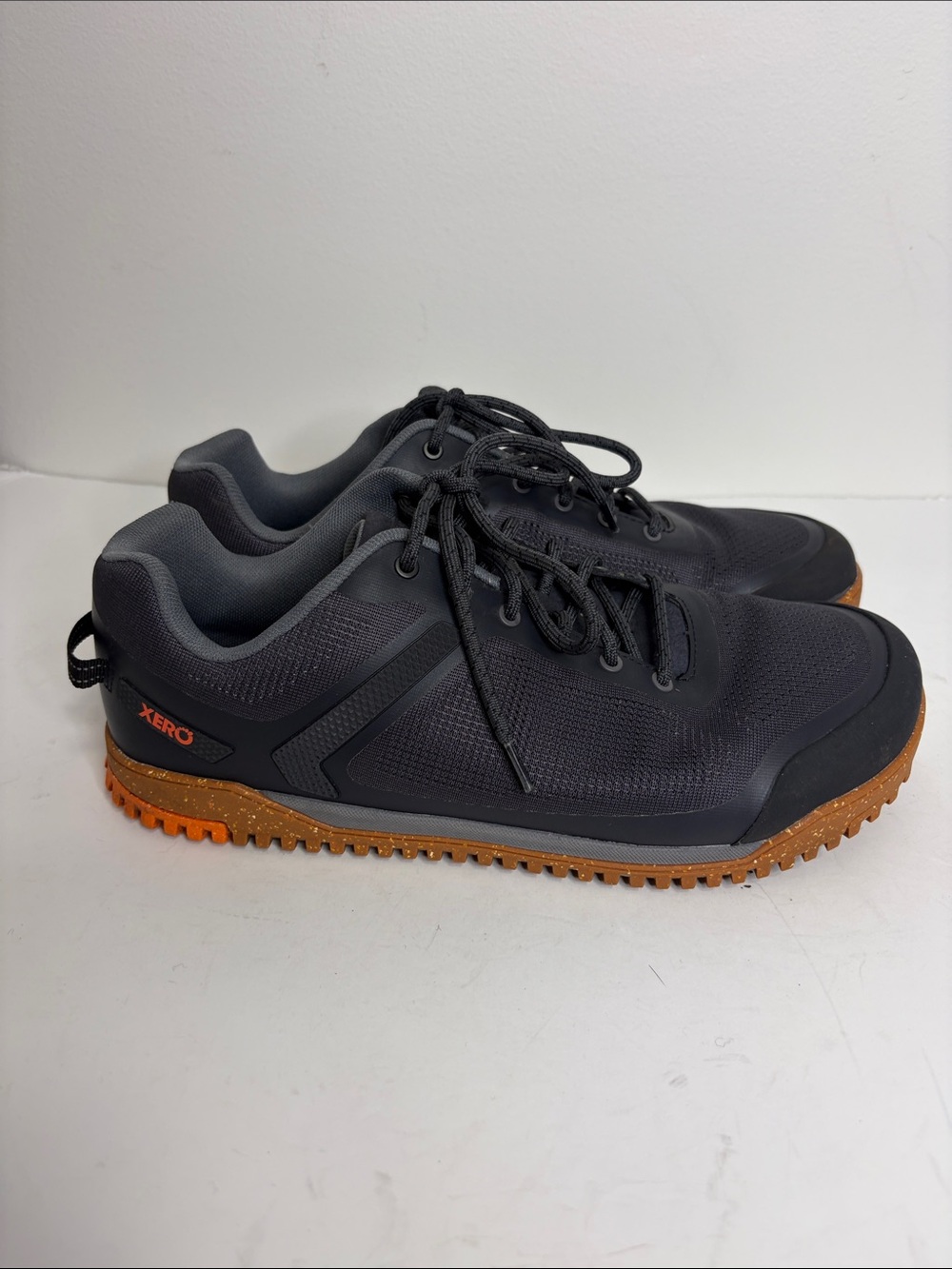 Xero Shoes Mens US 10 Black Gray Ridgeway Mesh Low Wide Toe Barefoot Minimalist